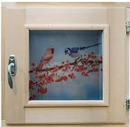 ФОРТОЧКА ДЛЯ БАНИ СО СТЕКЛОПАКЕТОМ