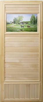 ДВЕРЬ ДЛЯ БАНИ ДЕРЕВЯННАЯ БЕЗ ВСТАВКИ